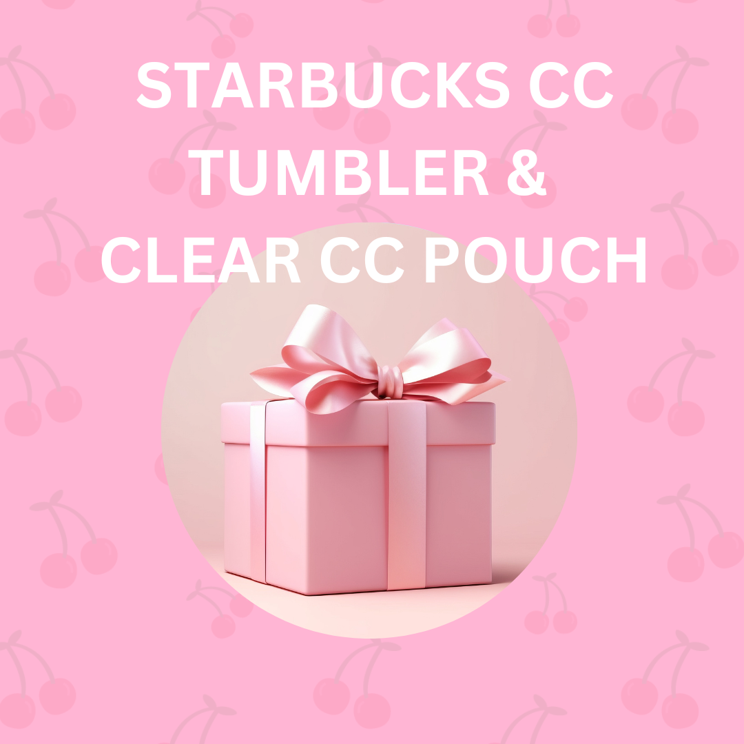 STARBUCKS CC TUMBLER & CLEAR CC POUCH ✨BUNDLE✨