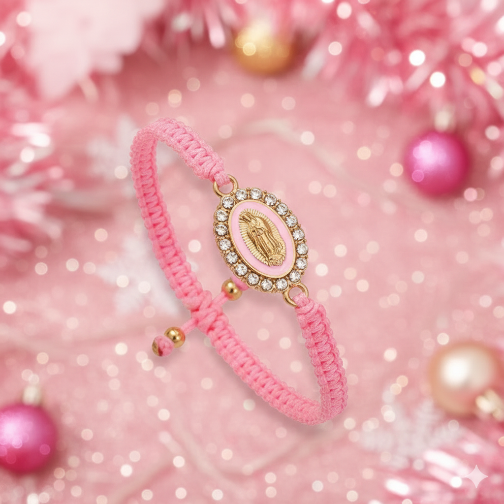 Pink Prayer Braided Bracelet