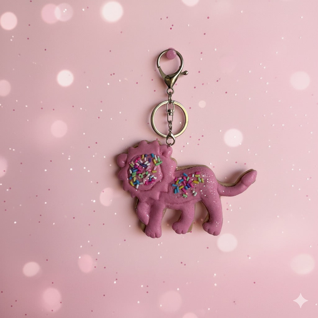 Frosted Animal Cookie Keychain