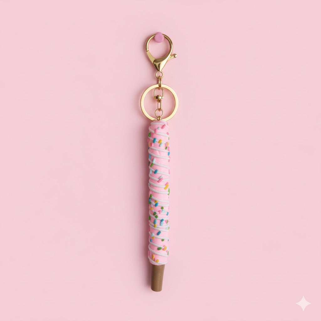 Chocolate Covered Pretzel Keychain