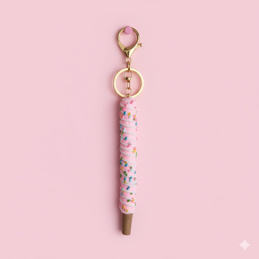 Chocolate Covered Pretzel Keychain