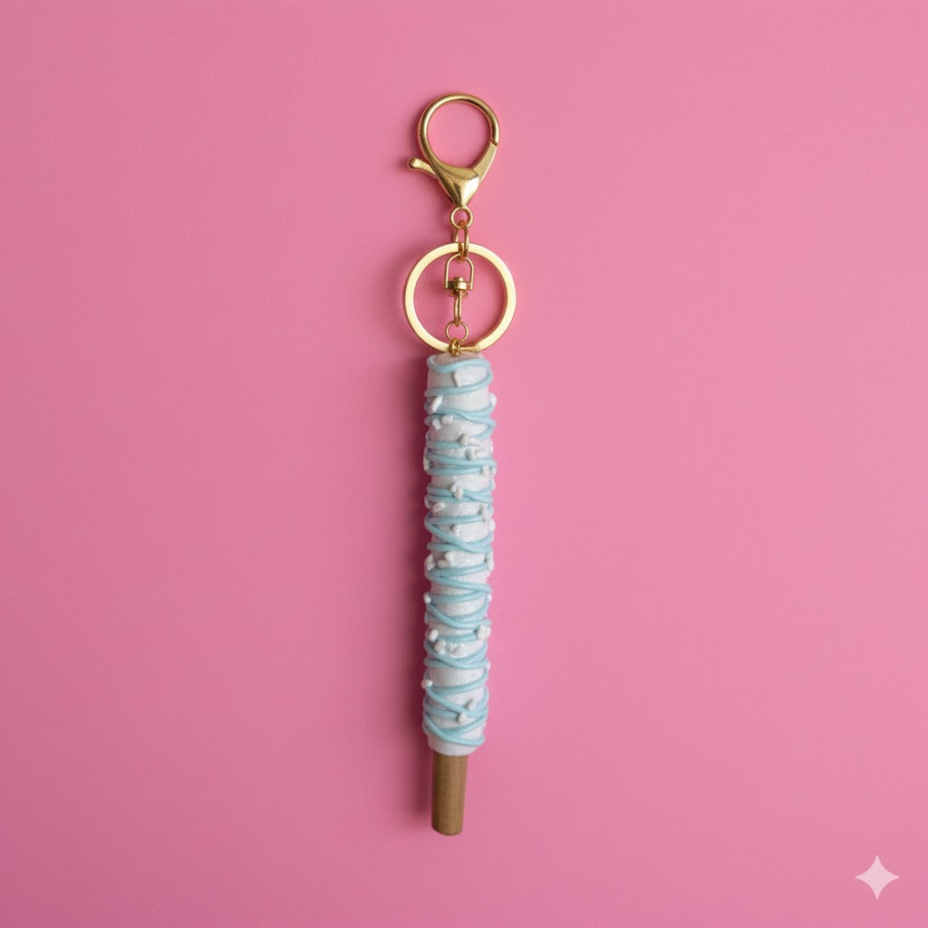 Chocolate Covered Pretzel Keychain