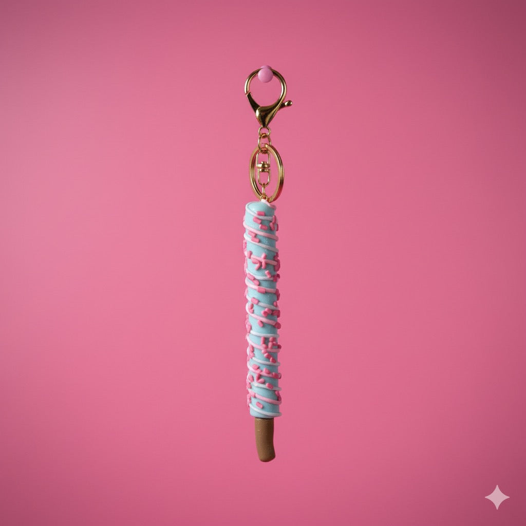 Chocolate Covered Pretzel Keychain