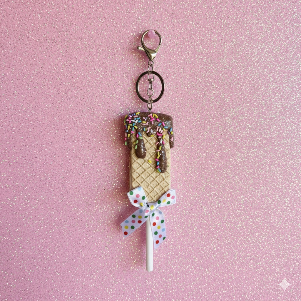 Dipped Waffle Bar Keychain