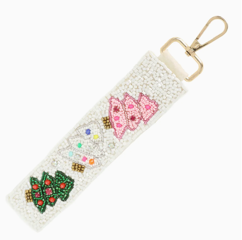 “Tree Me Right” Beaded Holiday Lanyard