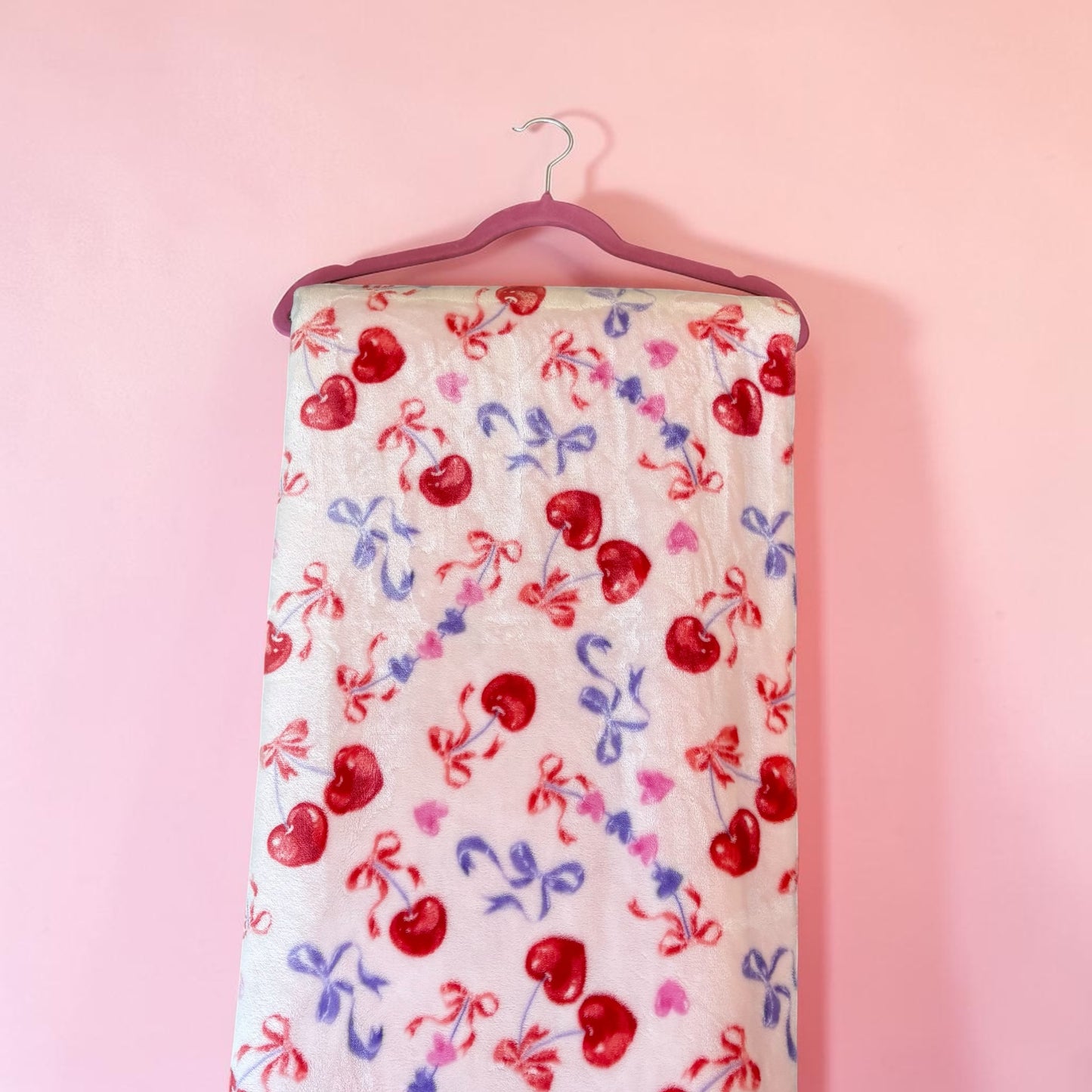 Coquette Cherry Queen Plush Blanket