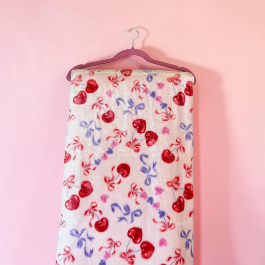 Coquette Cherry Queen Plush Blanket